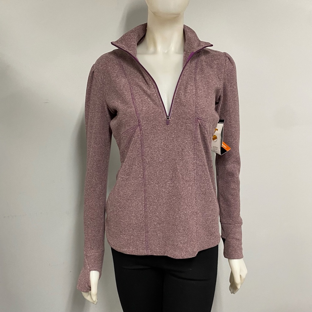 Athleta Heathered Purple Half Zip Dome Fleece XS NWT